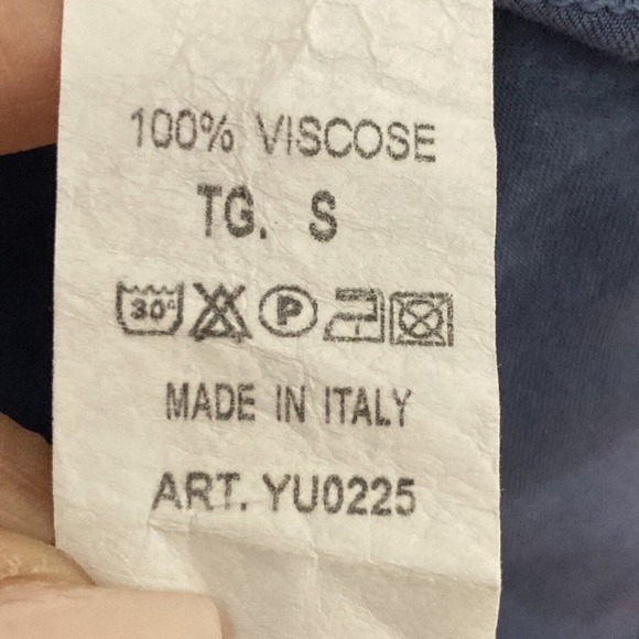 Lands Downunder Dress Womens Size Small Button Front Tunic‎ Blue Water Wave - Picture 8 of 9